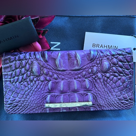 NWT Brahmin Ady in ULTRAVIOLET Ombre All Over Wallet - Picture 4 of 13